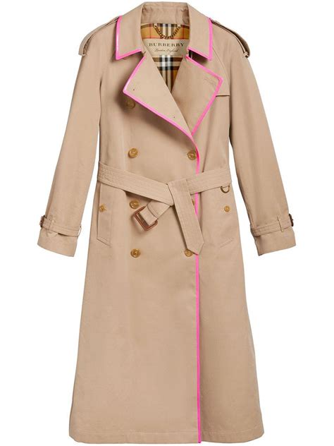 burberry tape detail cotton gabardine trench coat|discounted burberry trench coats.